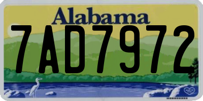 AL license plate 7AD7972