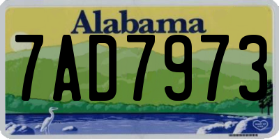 AL license plate 7AD7973