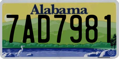 AL license plate 7AD7981