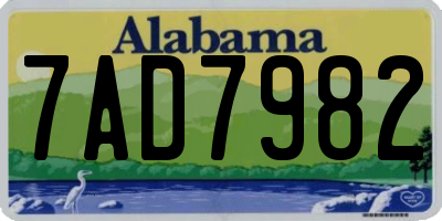 AL license plate 7AD7982