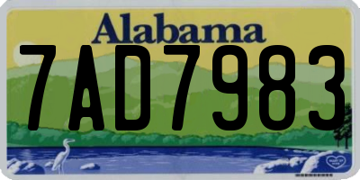 AL license plate 7AD7983