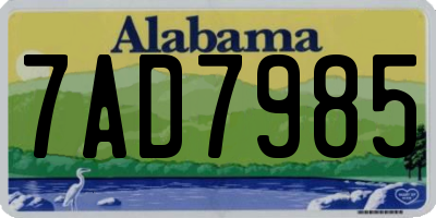 AL license plate 7AD7985