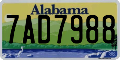 AL license plate 7AD7988