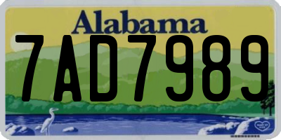 AL license plate 7AD7989
