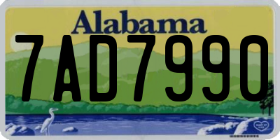 AL license plate 7AD7990