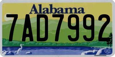 AL license plate 7AD7992
