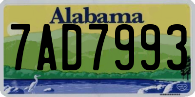 AL license plate 7AD7993