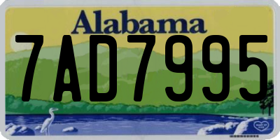 AL license plate 7AD7995