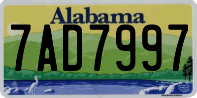AL license plate 7AD7997