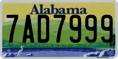 AL license plate 7AD7999