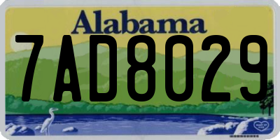 AL license plate 7AD8029