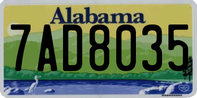 AL license plate 7AD8035