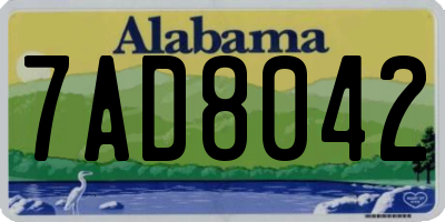 AL license plate 7AD8042
