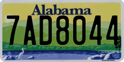 AL license plate 7AD8044