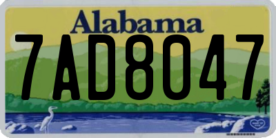 AL license plate 7AD8047