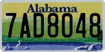 AL license plate 7AD8048