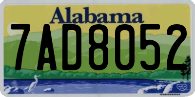 AL license plate 7AD8052