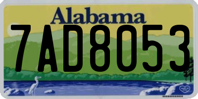 AL license plate 7AD8053