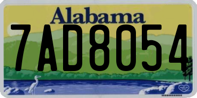 AL license plate 7AD8054