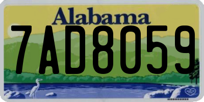 AL license plate 7AD8059