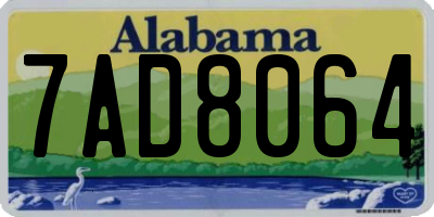 AL license plate 7AD8064