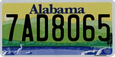AL license plate 7AD8065