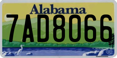 AL license plate 7AD8066