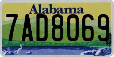 AL license plate 7AD8069