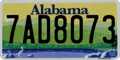 AL license plate 7AD8073