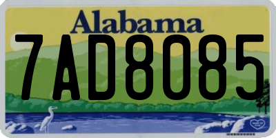 AL license plate 7AD8085