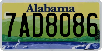 AL license plate 7AD8086