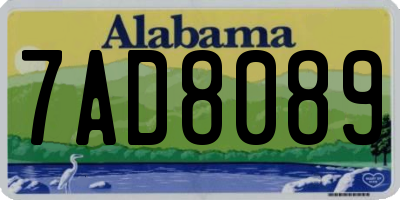 AL license plate 7AD8089