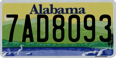 AL license plate 7AD8093