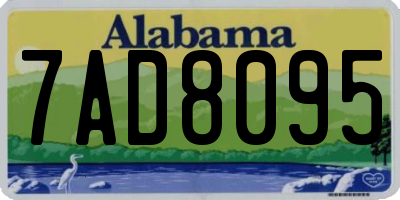 AL license plate 7AD8095