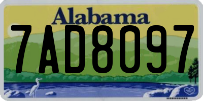 AL license plate 7AD8097