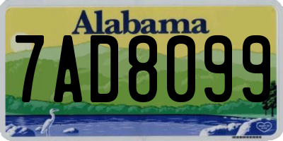 AL license plate 7AD8099