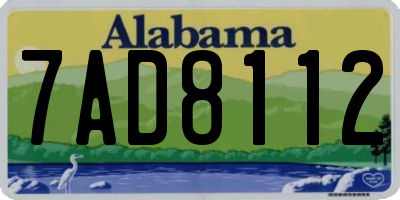 AL license plate 7AD8112