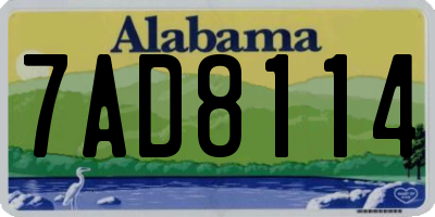 AL license plate 7AD8114