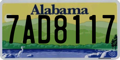 AL license plate 7AD8117