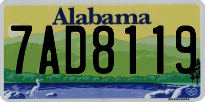 AL license plate 7AD8119
