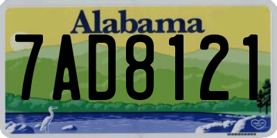 AL license plate 7AD8121