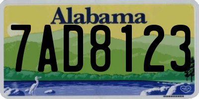 AL license plate 7AD8123