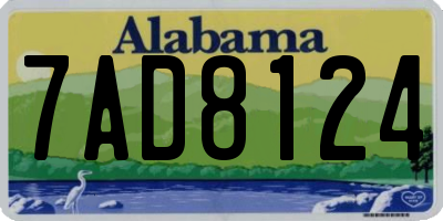 AL license plate 7AD8124