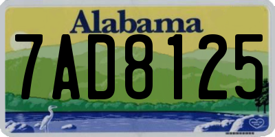 AL license plate 7AD8125