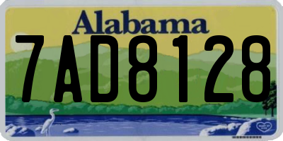 AL license plate 7AD8128