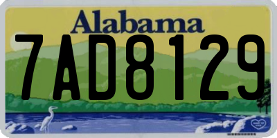 AL license plate 7AD8129