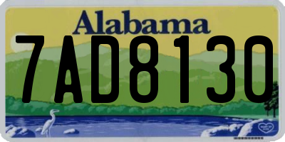 AL license plate 7AD8130