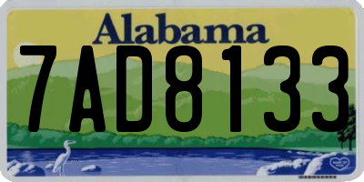 AL license plate 7AD8133