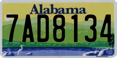 AL license plate 7AD8134