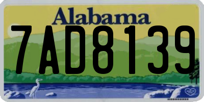 AL license plate 7AD8139